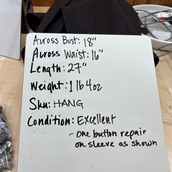 Theory Andorie Virgin Wool Tailored Two Button Blazer Dark Plum Burgundy Size 6 - Picture 15 of 16